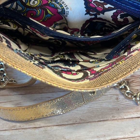 Corso Como Gold Mini Shoulder Handbag Purse Cross Body Mini Bag Genuine leather - Picture 8 of 12